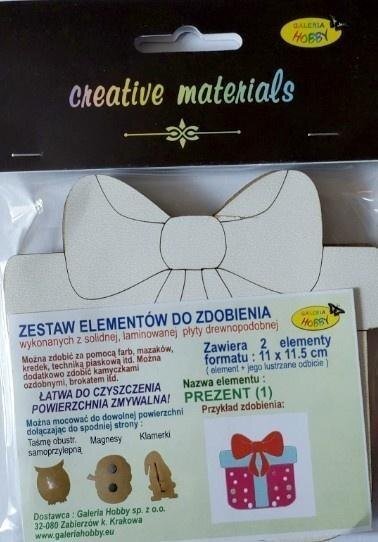 Zestaw elementów do zdobienia Prezent BN 11x11,5cm