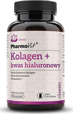 Pharmovit KOLAGEN + KWAS HIALURONOWY BEZGLUTENOWY 90 KAPSUŁEK 57,15 g - PHARMOVIT (CLASSIC)