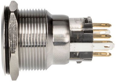 DimasTech DimasTech Vandalismustaster 22mm, Silverline Dot - RGB