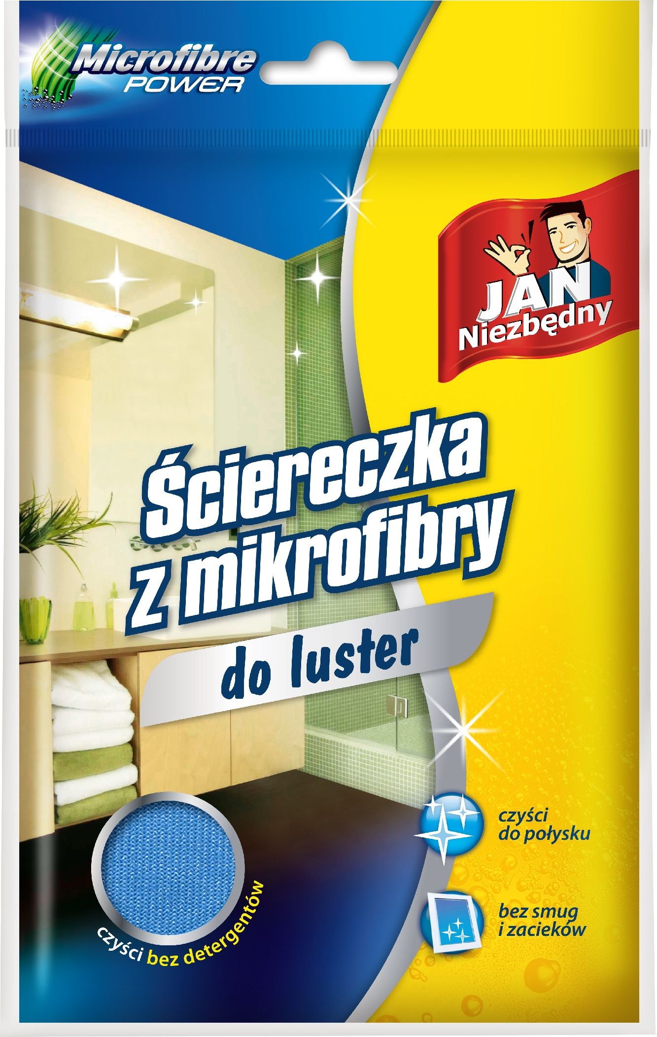 JAN Niezbędny JN Ściereczka z mikrofibry do luster - 8571014180