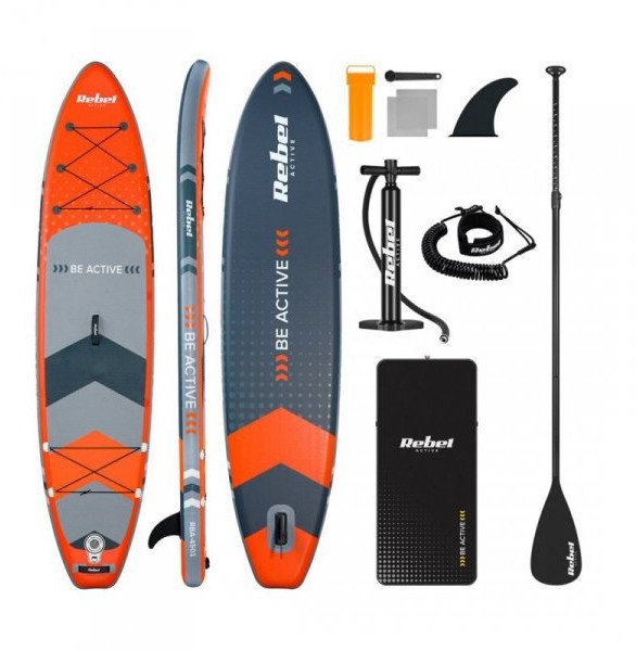 Deska SUP REBEL ACTIVE pompowana 350x81x15cm pomarańczowa