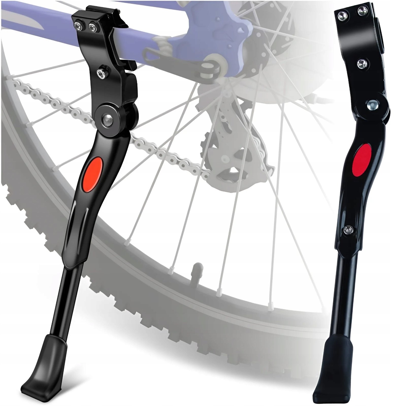 STOPKA ROWEROWA PODPÓRKA NÓŻKA REGULOWANA DO ROWERU TYLNA BOCZNA ALUMINIOWA