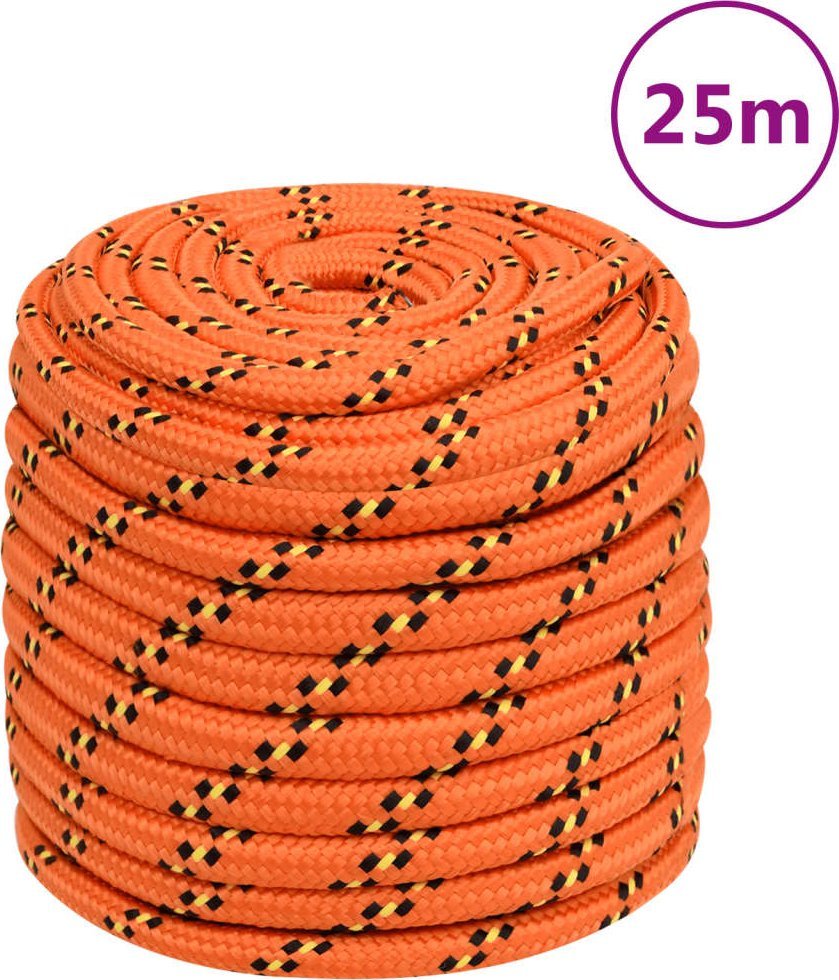 vidaXL vidaXL Linka żeglarska, pomarańczowa, 18 mm, 25 m, polipropylen