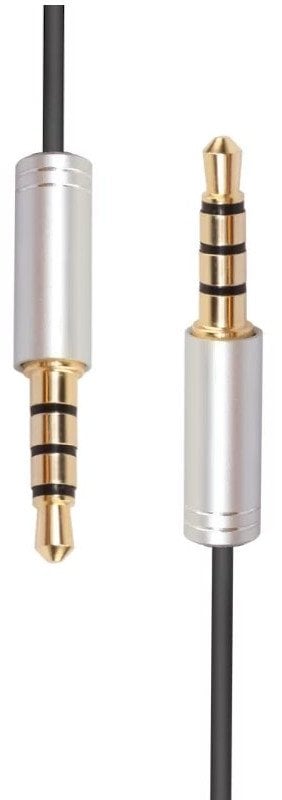 RoGer AU4P1 AUX Audio Cable / Stereo + Microphone (4pin)