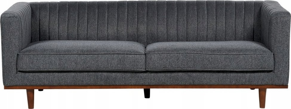 Beliani Sofa 3-osobowa szara SKAULE