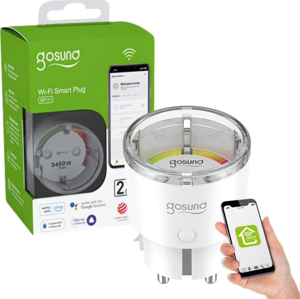 Gosund | NiteBird Inteligentne gniazdko WiFi Gosund SP111 3680W 16A, Tuya