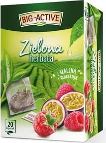 BIG-ACTIVE Big-Active Herbata zielona z maliną i marakują (20tb x 1,7g)