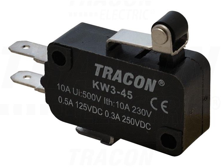 Wyłącznik krańcowy mikro z dźwignią i rolką KW3-45