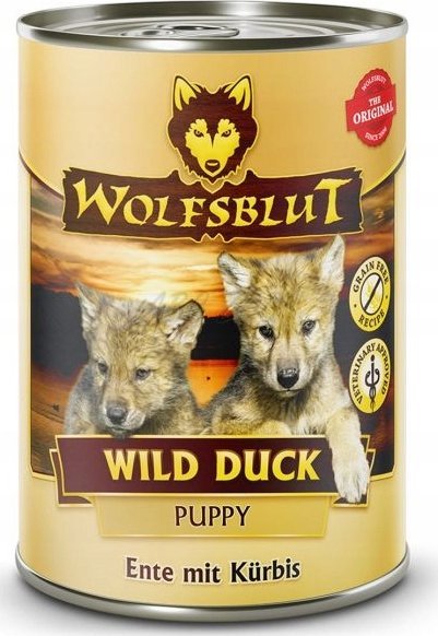Wolfsblut Dog Wild Duck Puppy kaczka i bataty puszka 395g