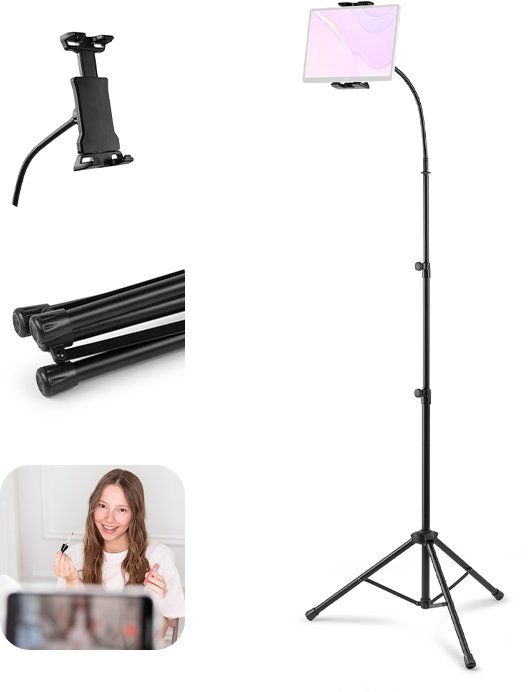 Składany statyw podłogowy z uchwytem na tablet S10TH Vonyx one size