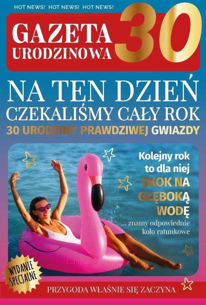 Karnet Urodziny gazeta 30