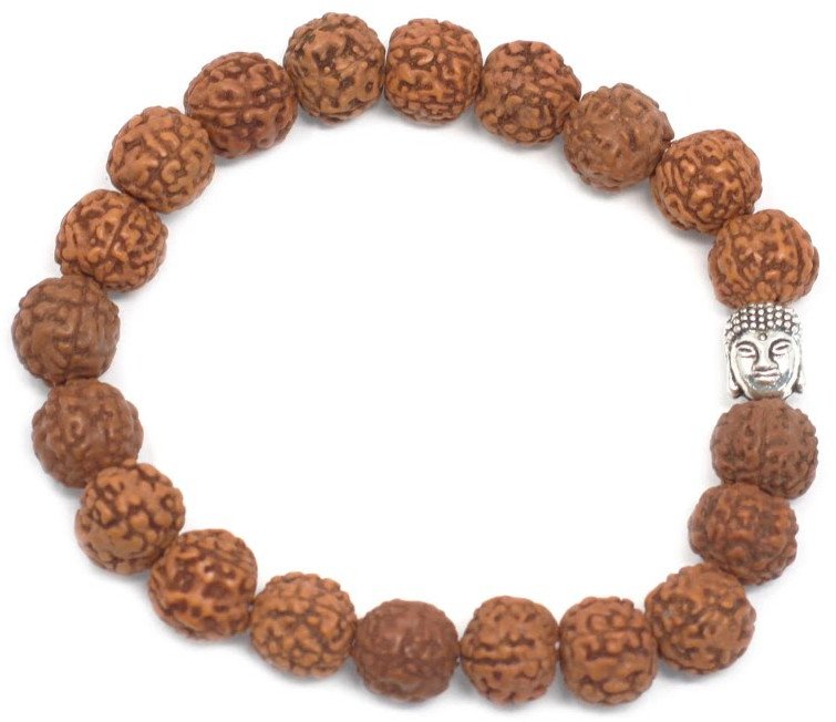 Bransoletka Rudraksha - Brązowa