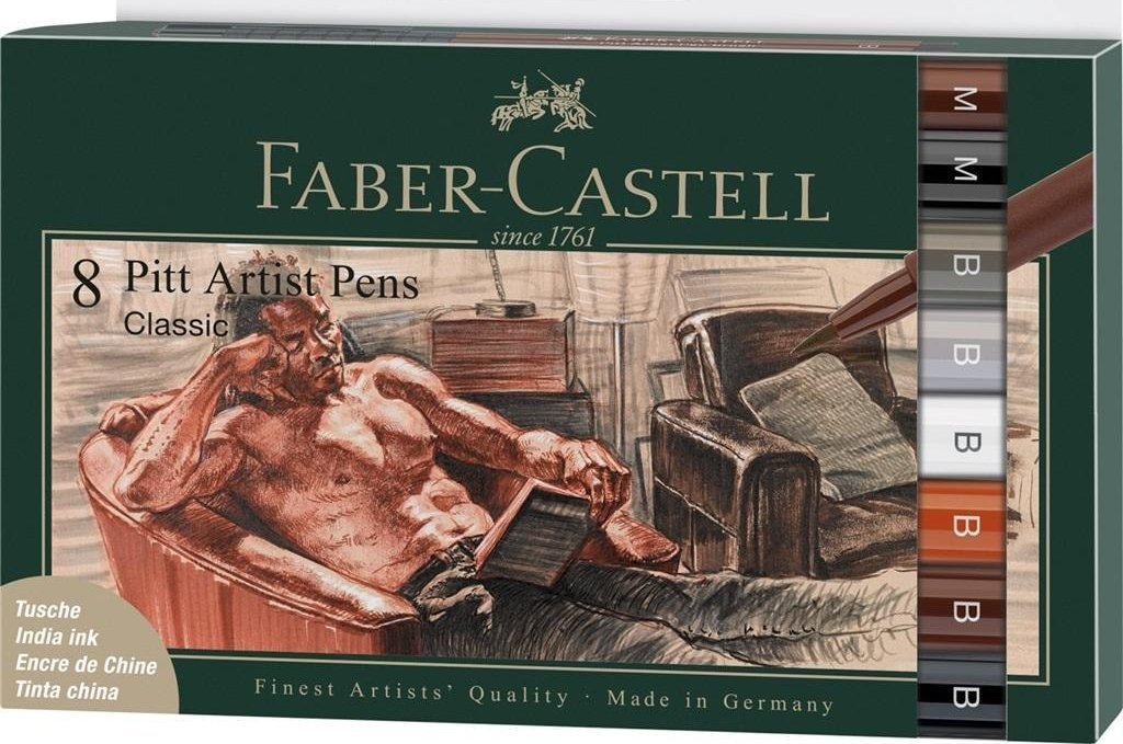 Pisaki Pitt Artist Pen B Classical 8szt