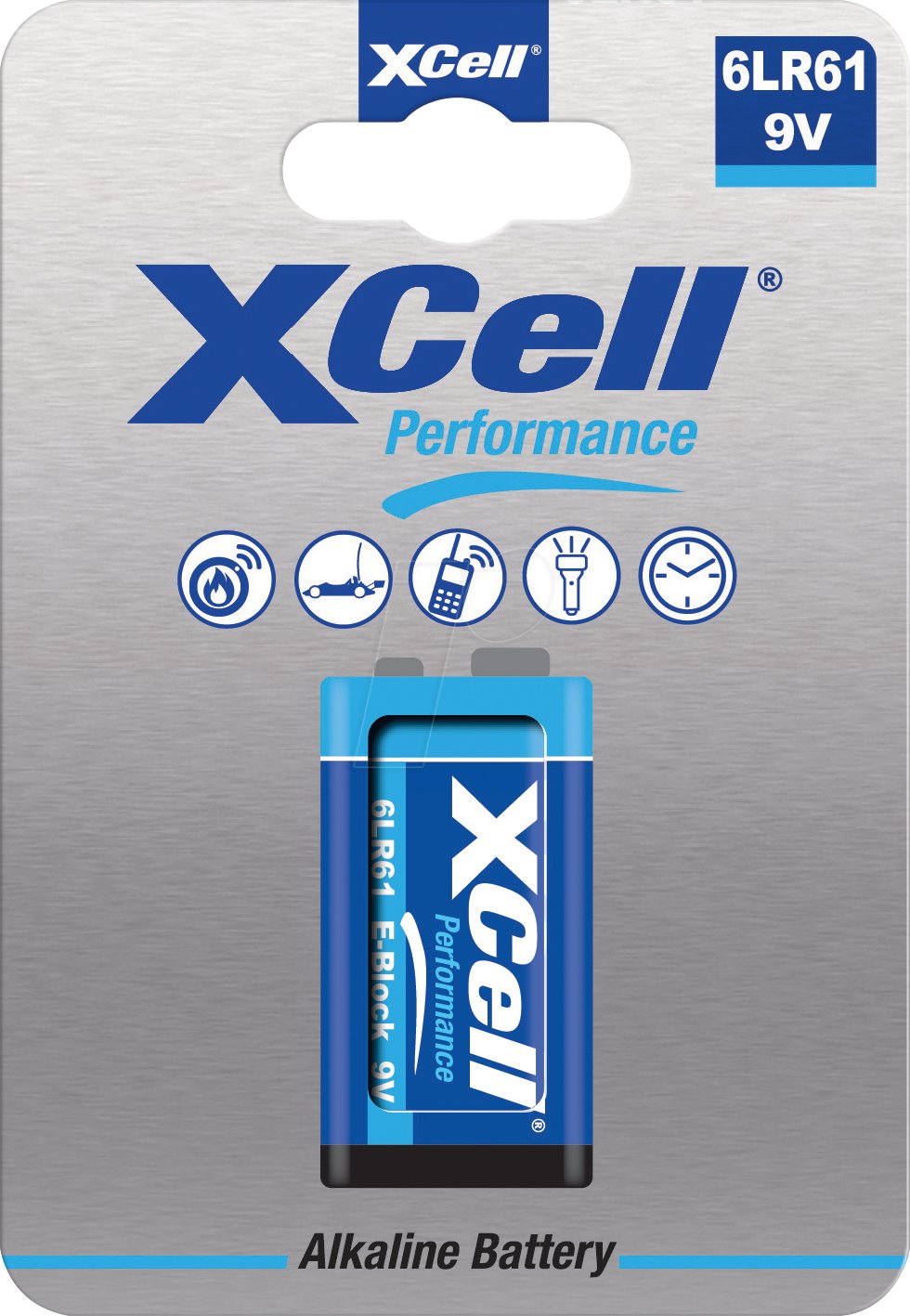 XCell Bateria Performance Alkaline 6LR61 9V-Block 1St.