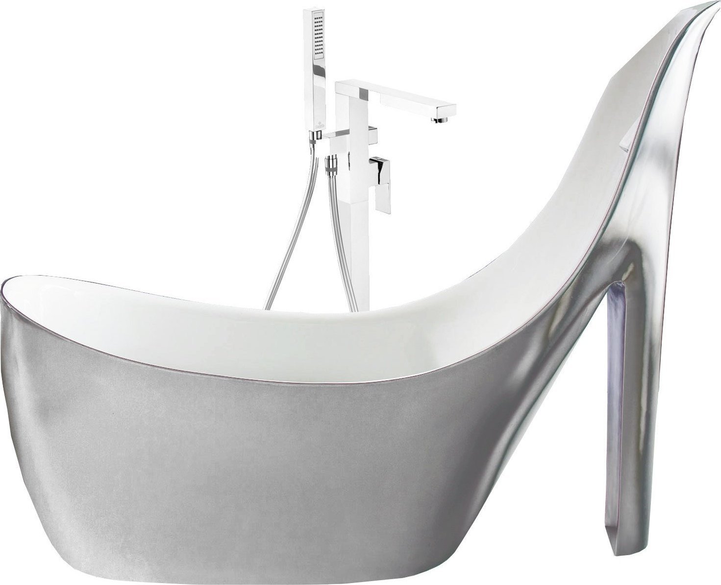 Wanna Toule Wanna 200x80x150 damska szpilka syfon akryl nowa srebrna