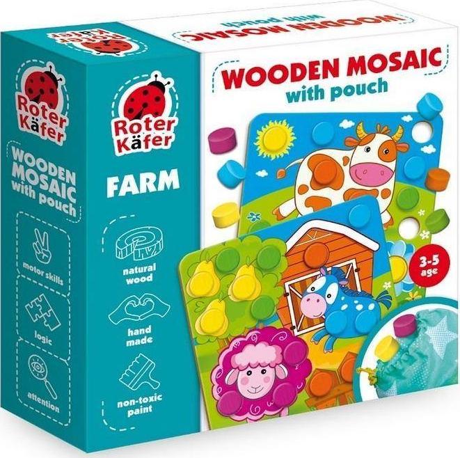Roter Kafer Gra edukacyjna Drewniana mozaika - farma