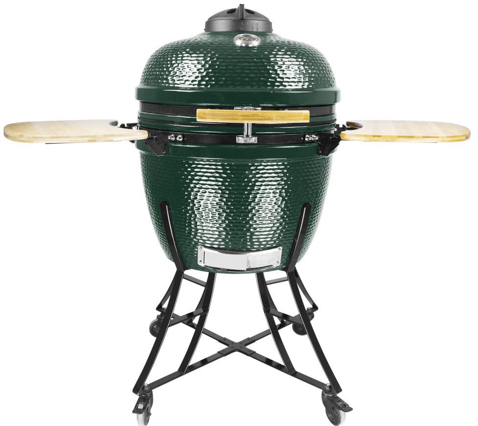GRILL CERAMICZNY WĘGLOWY 24" Z POKRYWĄ I PÓŁKAMI BOCZNYMI