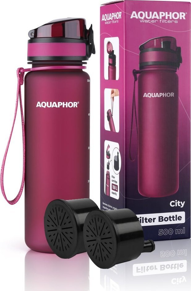Aquaphor BIDON FILTR BUTELKA AQUAPHOR CITY BORDOWA + 2 WKŁADY