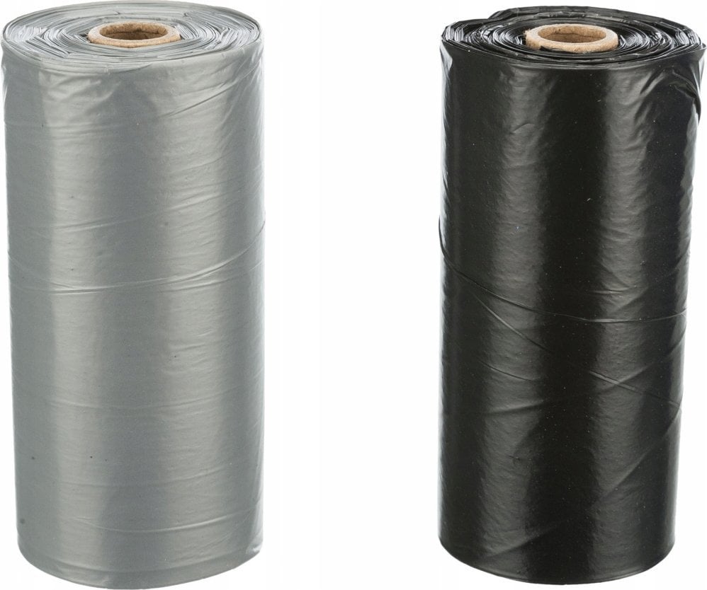 Trixie Worki na odchody, dla psa, szare/czarne, 10 rolek po 20 szt.