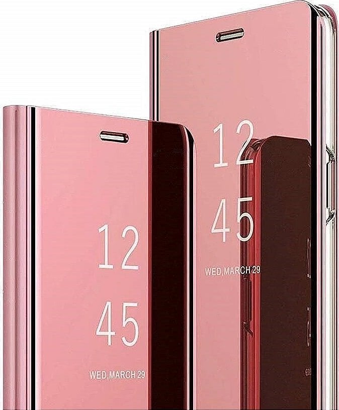 Mocco Clear View Cover Case For Samsung Galaxy A42 5G Pink