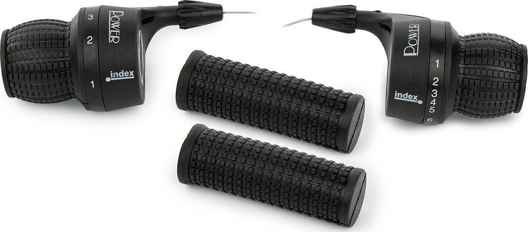Italbike Dźwignie przerzutki Grip Shift 3-7 biegów index komplet Uniwersalny