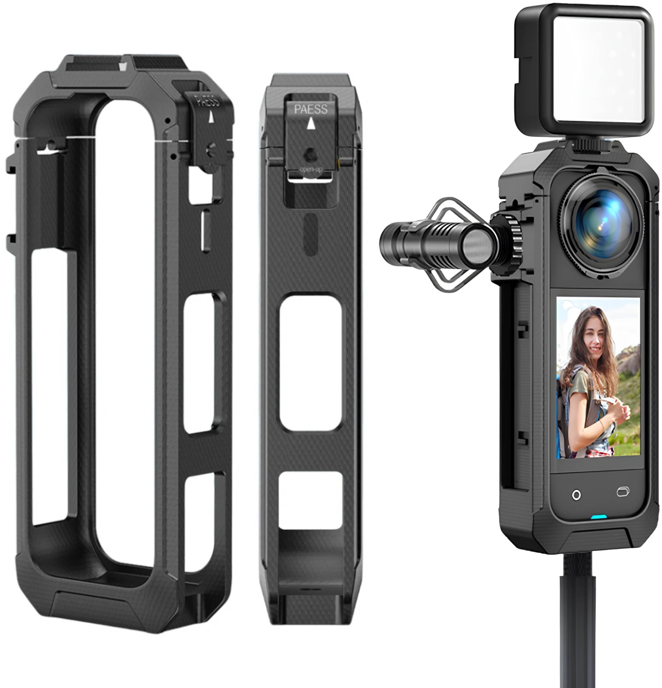 ETUI OBUDOWA WIELOFUNKCYJNA RAMA ZABEZPIECZAJĄCA OCHRONNA MAGNETYCZNA DO INSTA360 X5