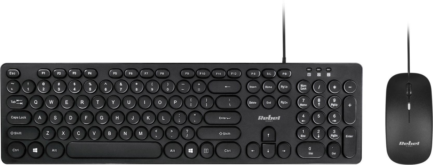 Zestaw klawiatura i mysz przewodowa Rebel WDS200