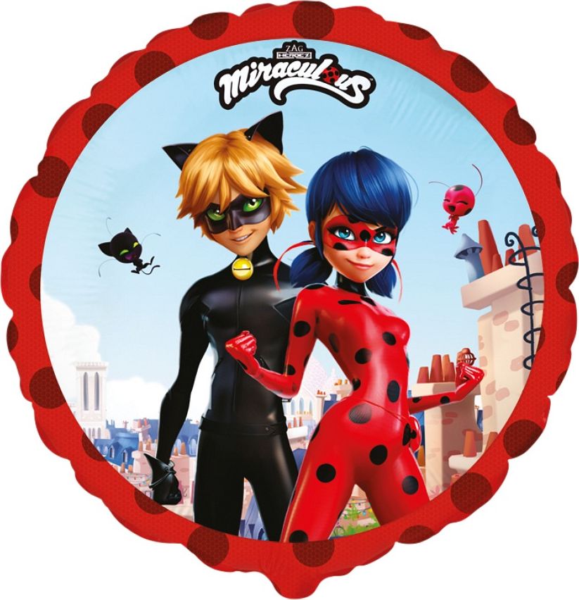 Flexmetal Balon foliowy 18" FX - "Miraculous - Street" (okrągły), pakowany