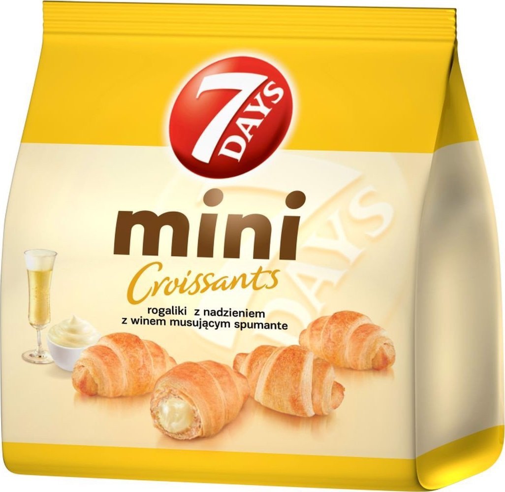 7 DAYS 7 Days Mini Rogaliki z nadzieniem z winem musującym 185 g