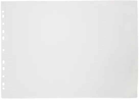 Plastlomme Plast Petter, med huller, A3 tværformat 120 µm