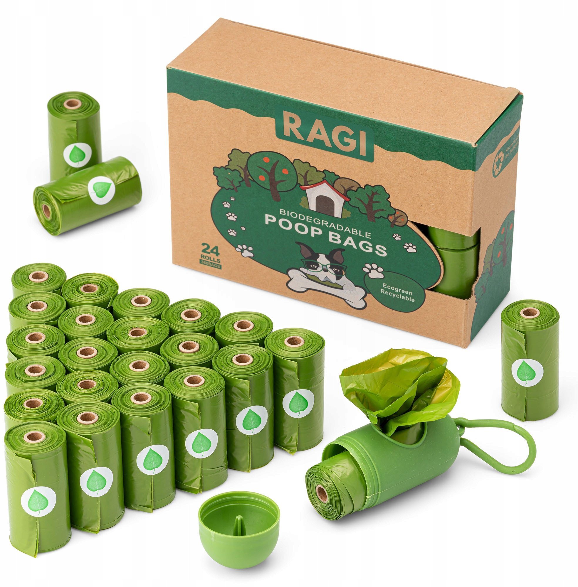 WORECZKI Na Psie Odchody BIODEGRADOWALNE Worki na Kupy BIO 360 sztuk