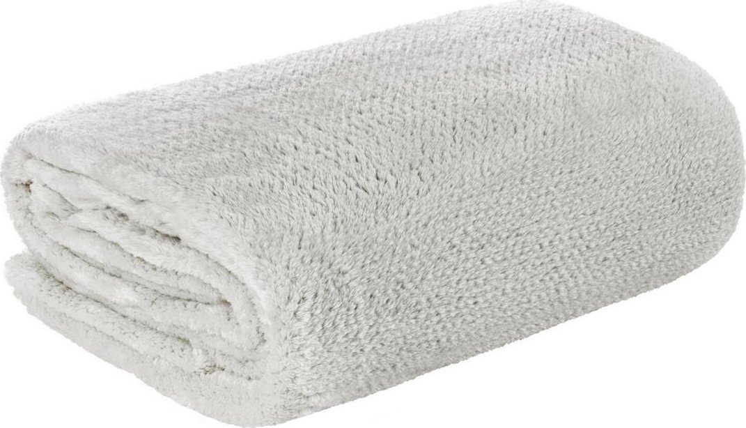 Eurofirany Koc 150 x 200 Mikrofibra Ricky1 Srebrny