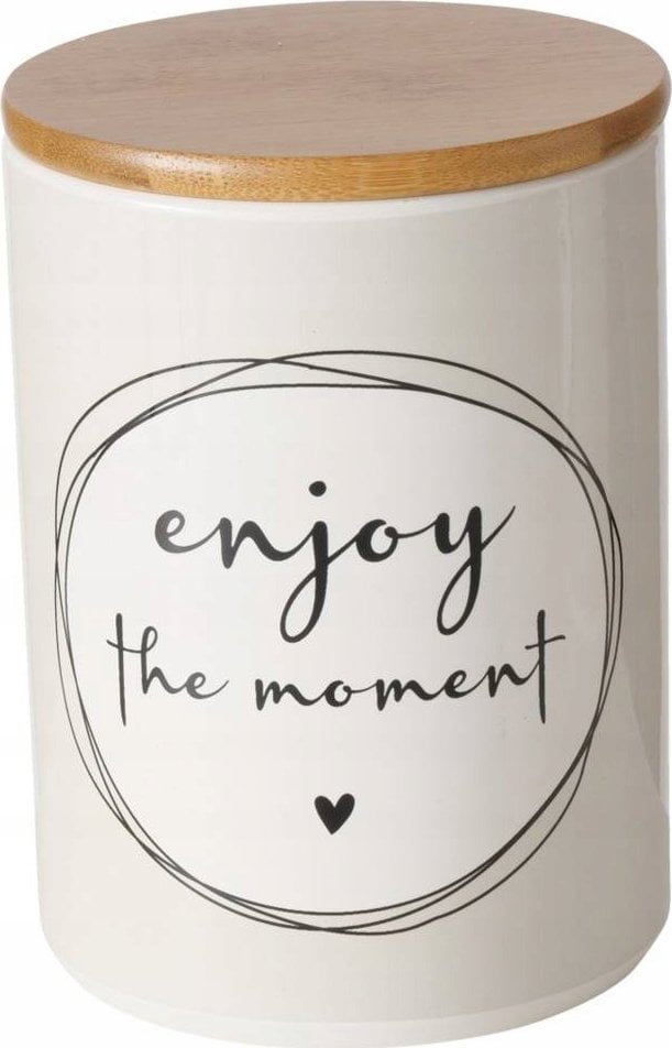 Boltze Ceramiczny pojemnik na żywność Enjoy, hermetyczna, bambusowa pokrywka