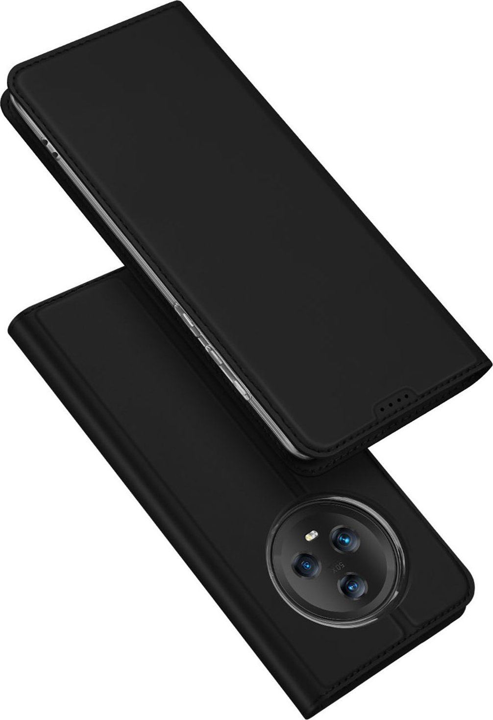 Dux Ducis Skin Pro etui do Honor Magic5 pokrowiec z klapką portfel na kartę podstawka czarne