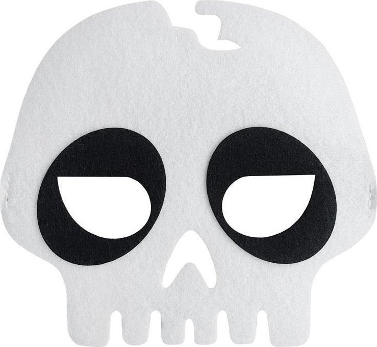 GoDan Maska filcowa czaszka 18x16.5cm