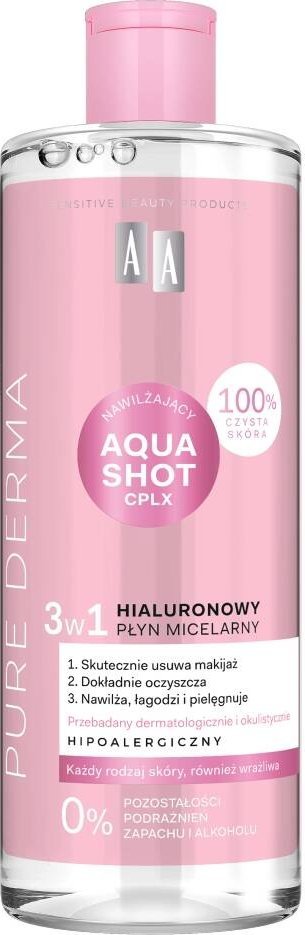 AA Pure Derma Hialuronowy płyn micelarny 3w1 500ml