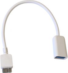 Kabel USB Art USB-A - microUSB Biały (KABADA USB3/MIUSB AL-OEM-161)