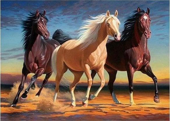Norimpex Mozaika diamentowa 5D - Konie 40x30cm