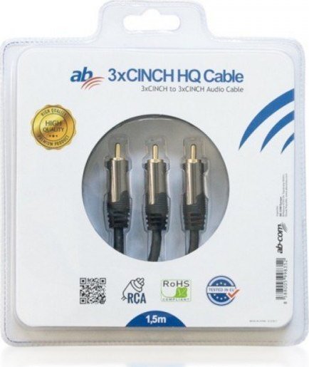 Kabel AbCom Kabel AB HQ 3xCINCH 1,5m