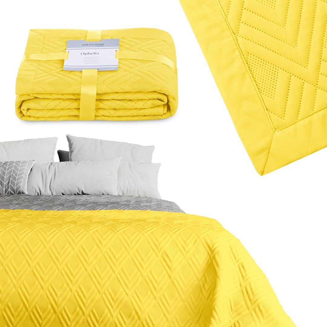 AmeliaHome BEDS/AH/OPHELIA/MUSTARD/260x280