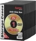 Hama Slim DVD Jewel Case pack of 25, black 51182