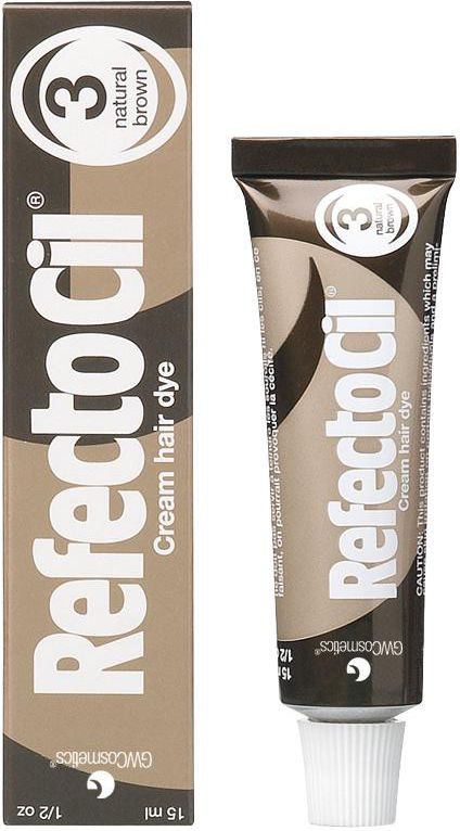 RefectoCil Eyelash And Eyebrow Tint henna do brwi i rzęs 3 Natural Brown 15ml