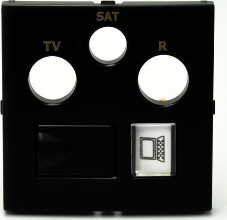 Efapel EFAPEL AQUARELLA ELEMENT CENTRALNY DO GNIAZDA MULTIMEDIALNEGO CZARNY 90770 TPM