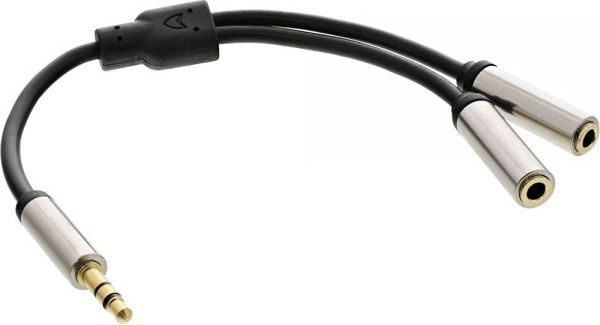 Kabel InLine Jack 3.5mm - Jack 3.5mm x2 0.15m srebrny (99250)