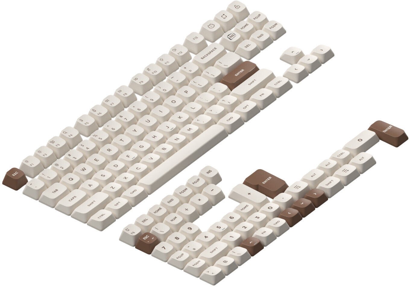 Nuphy - Gem mSA Double-shot PBT Keycaps - Nasadki do klawiatury mechanicznej Cosmic Mocha