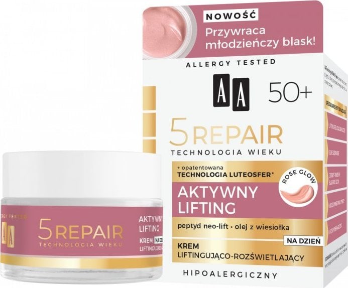 Oceanic AA Technologia Wieku 5 Repair 50+ Aktywny Lifting Krem liftingująco-rozświetlający na dzień 50ml