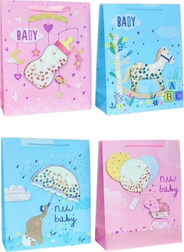 W&K Torebka upominkowa 3D brokat JYWK 350 S