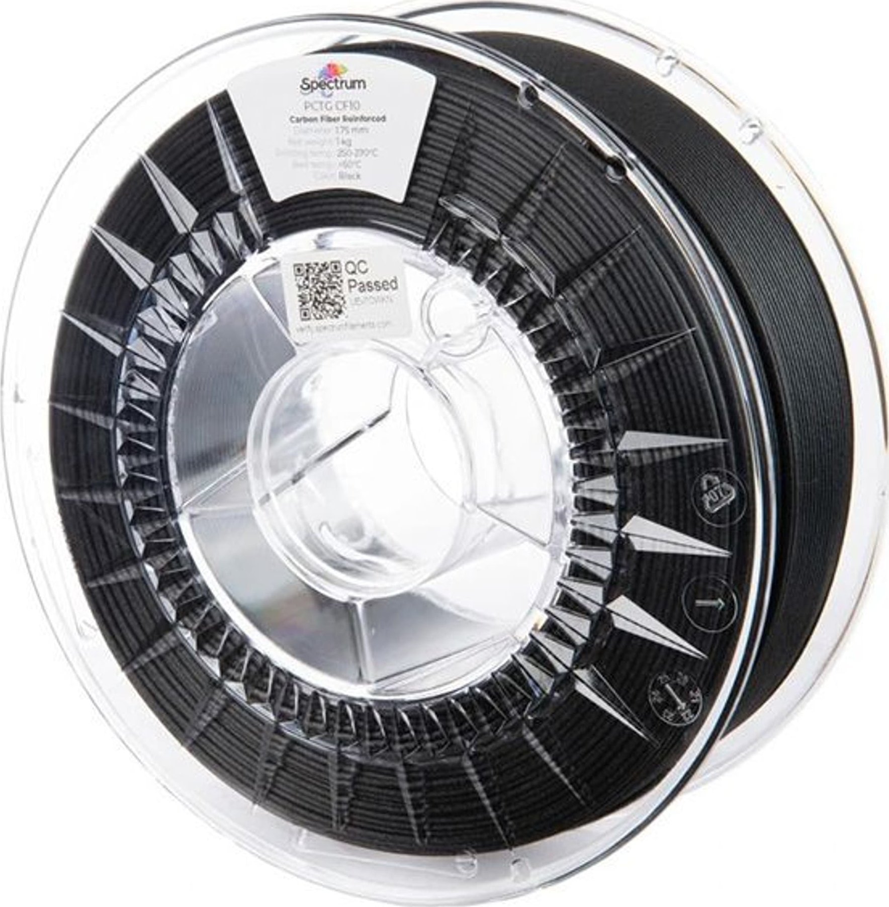 Spectrum Spectrum 3D filament, PCTG CF10, 1,75mm, 500g, 80727, black