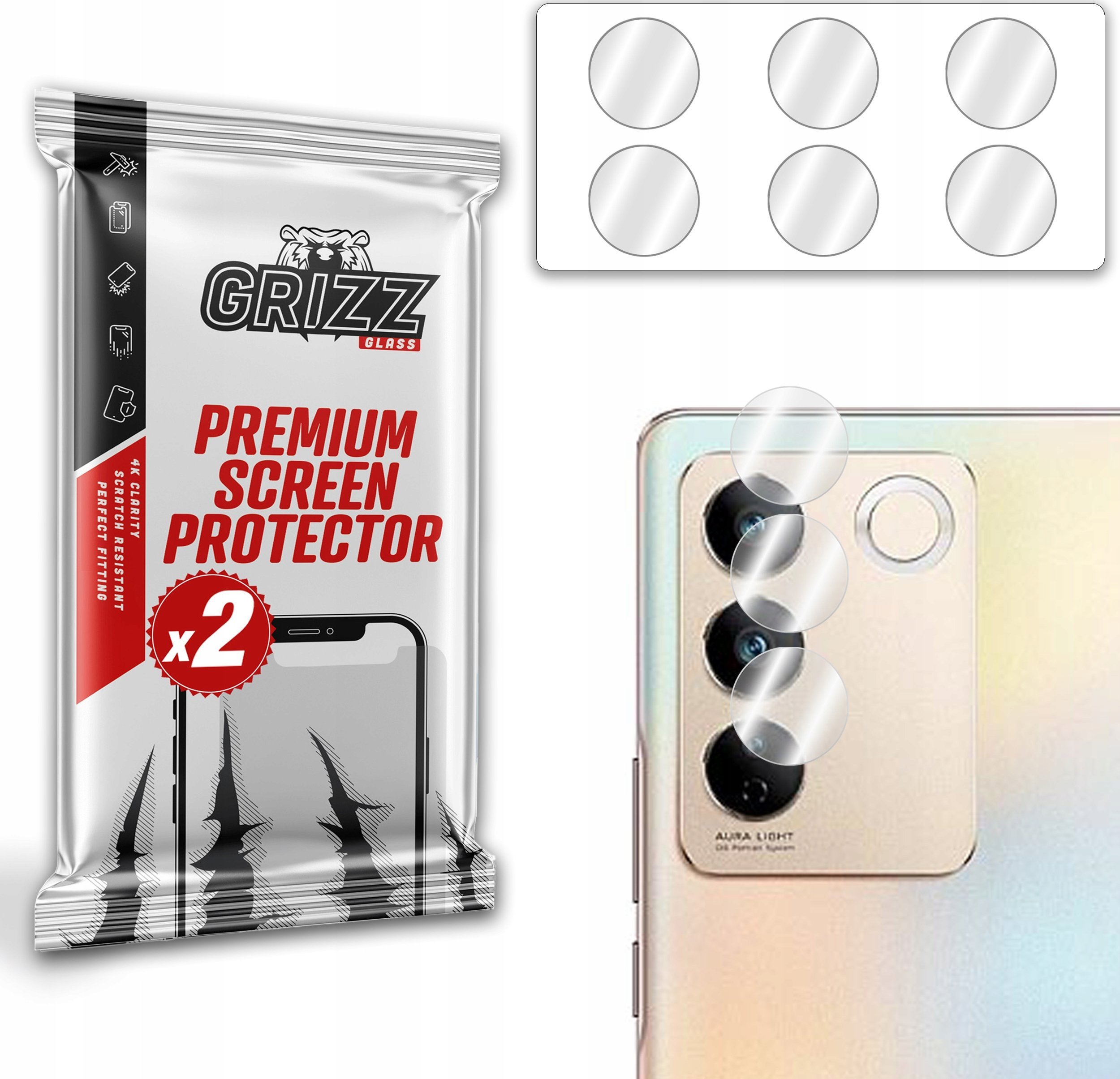 GrizzGlass Szkło hybrydowe na aparat Grizz Vivo S16