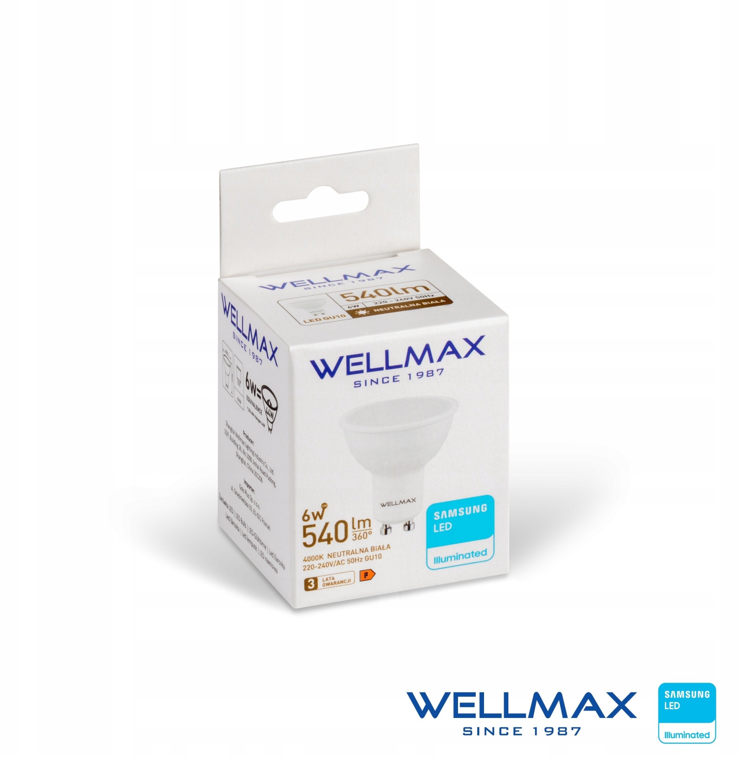 Żarówka LED 6W GU10 540 lm Neutralna 4000K SAMSUNG / GOL100N06